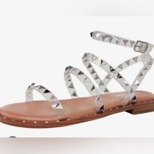 Cushionair Clear Studded Buckle Up Sandal